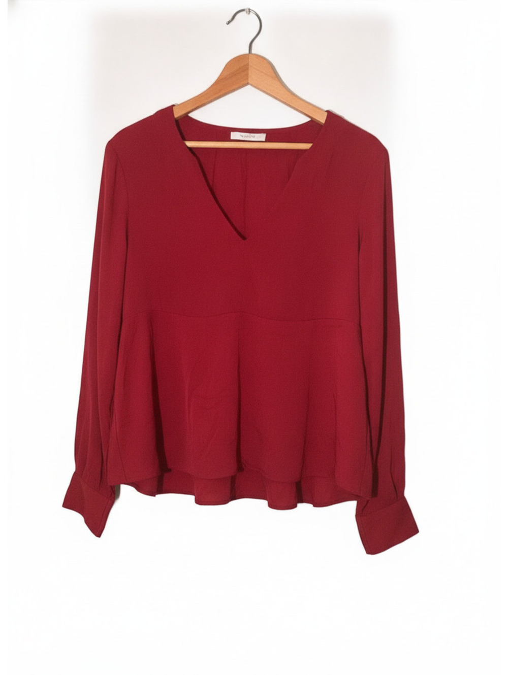 Milly Women's Red Silk Long Sleeve Blouse Size 14